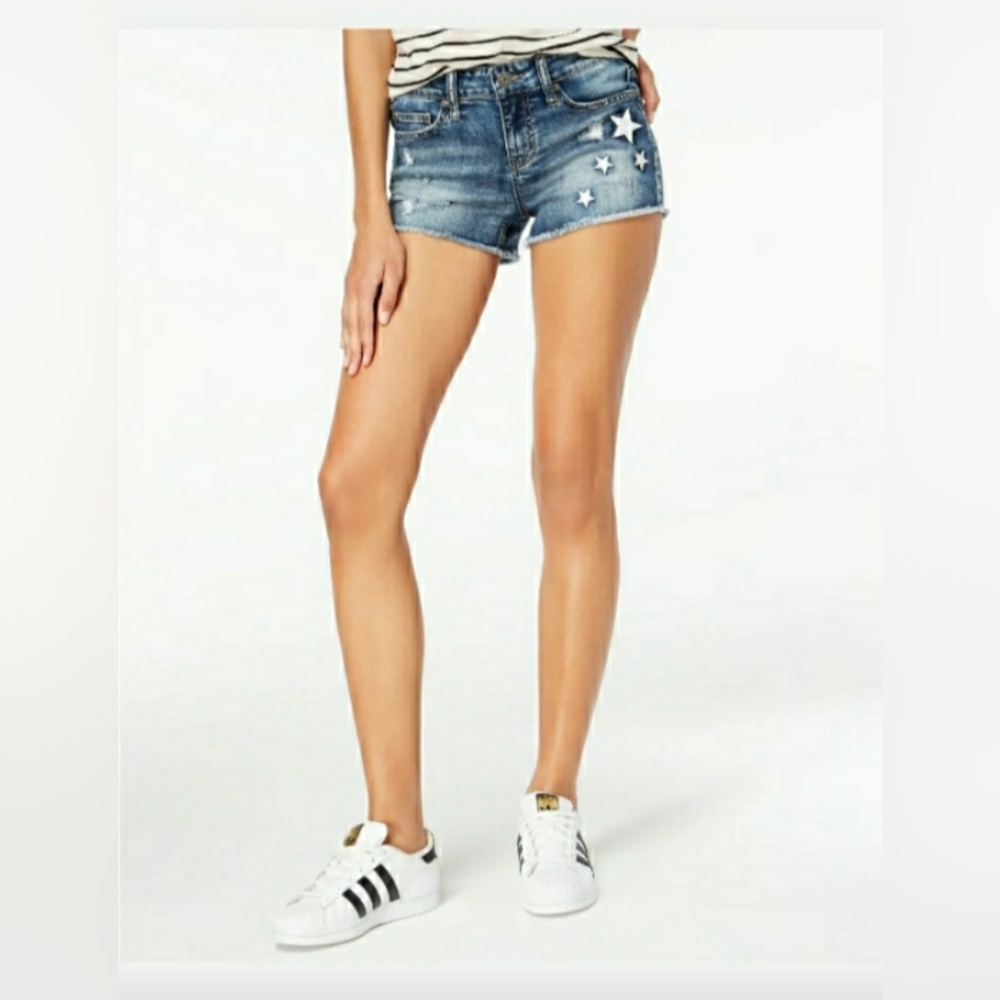 Women's Jrs Denim Shorts With Stars by Blue Desire, Sz 9 NWT